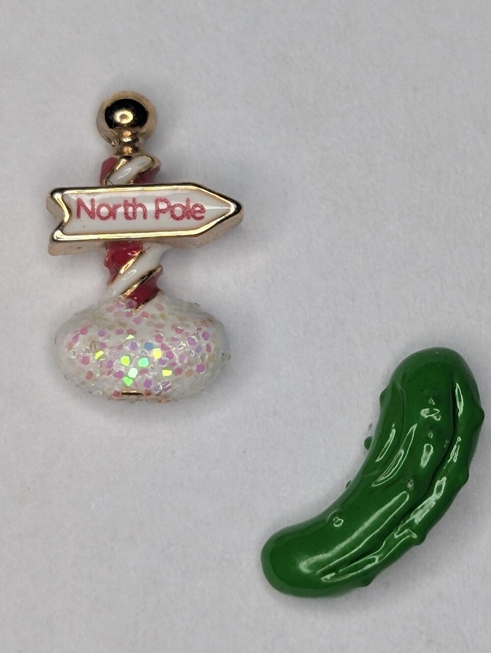 Origami Owl Christmas Pickle and North Pole Charm Set